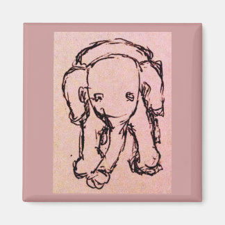 Rosa Elephant Magnet