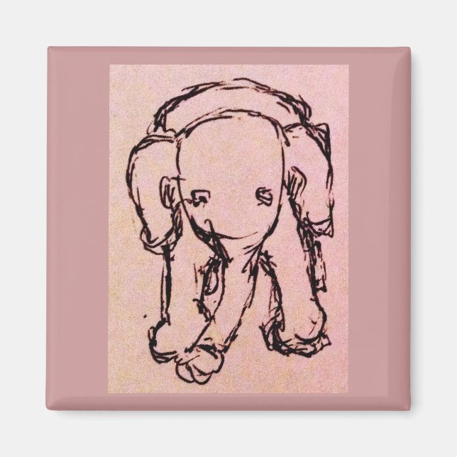 Rosa Elephant Magnet (Framsidan)