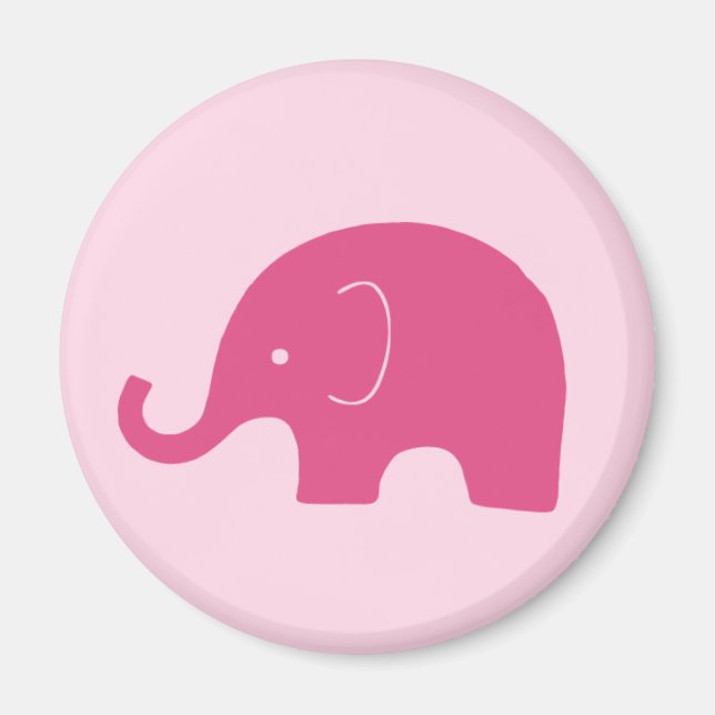 Rosa Elephant Magnet (Framsidan)