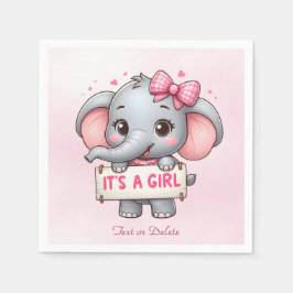 Rosa Elephant Napkins Pappersservett