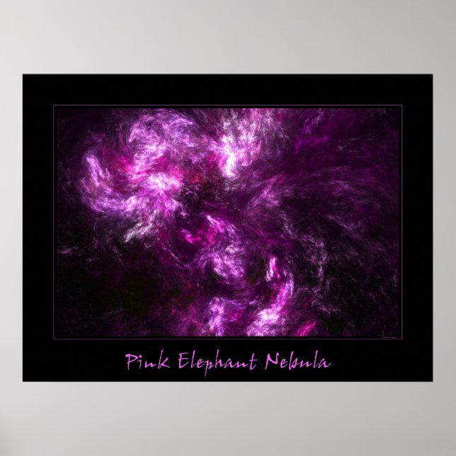 Rosa Elephant Nebula Poster (Framsidan)