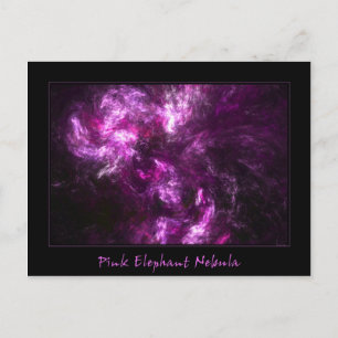 Rosa Elephant Nebula Vykort