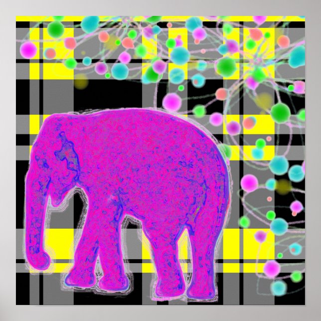 Rosa Elephant och Play Poster (Framsidan)