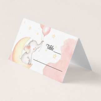 Rosa Elephant Placation Card Kort