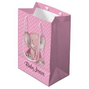 Rosa Elephant Polka Dot Design Gift Bag