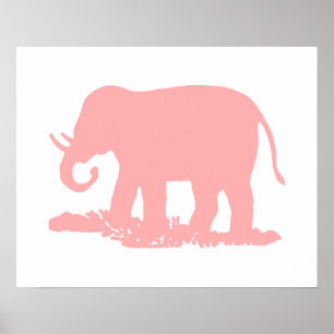 Rosa Elephant Poster
