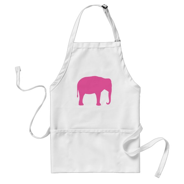 Rosa Elephant Silhouette Förkläde (Framsidan)