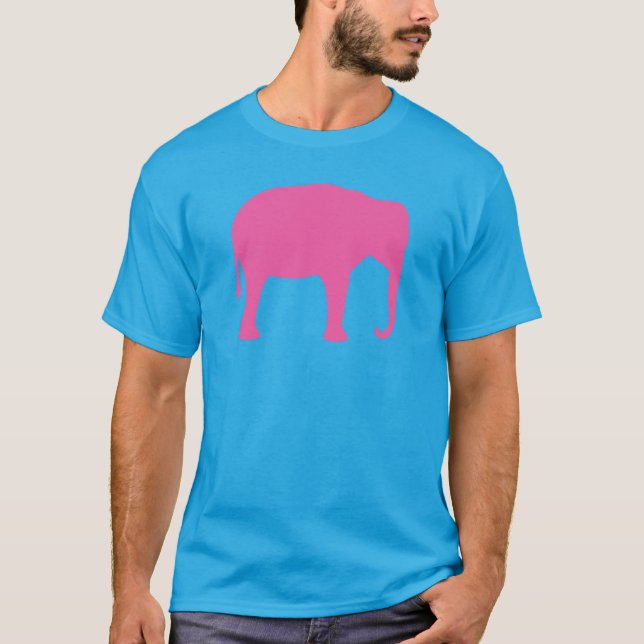 Rosa Elephant Silhouette T-shirt (Framsida)