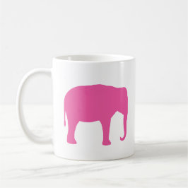 Rosa Elephant Silhouettes Kaffemugg