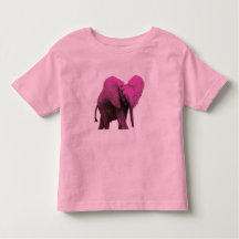Rosa Elephant Småbarn T-shirt