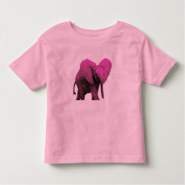 Rosa Elephant Småbarn T-shirt