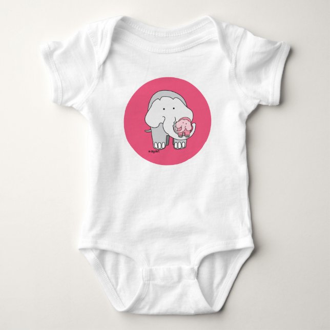 Rosa Elephant T Shirt (Framsida)