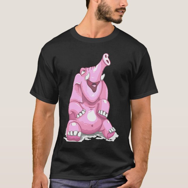 Rosa Elephant T Shirt (Framsida)