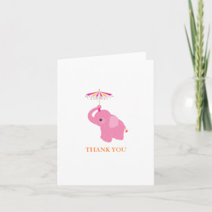 Rosa Elephant-tackkort Tack Kort