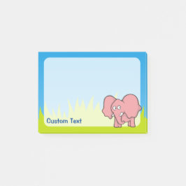 Rosa Elephant Tecknad Post-it Block
