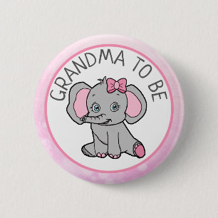 Rosa Elephant Thligma Grandma to be Baby Shower Knapp