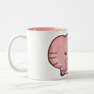Rosa Elephant Två-Tonad Mugg