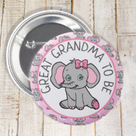 Rosa Elephant Underbar Grandma Be Baby Shower Knapp