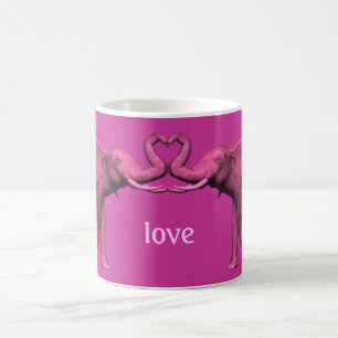 Rosa Elephants Kaffemugg