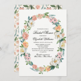  Rosa Elfenbenskustens Blommigt VattenfärgsfärgMöh Inbjudningar