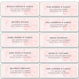  Rosa Elfenbenskustens vattenfärg Bröllop Guest Ad Klistermärken