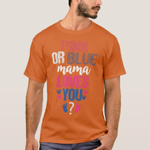 Rosa eller blå mamma kärlek du 1 t shirt