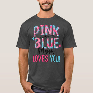 Rosa eller blå Mamma Kärlek du tie Dye Baby Gender T Shirt