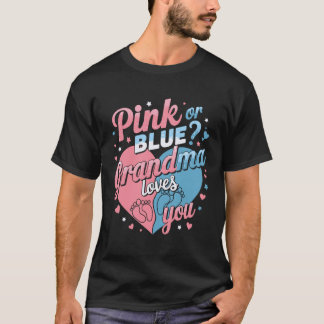 Rosa Eller Blå Mormor Älskar Dig Köns Avslöjande M T Shirt