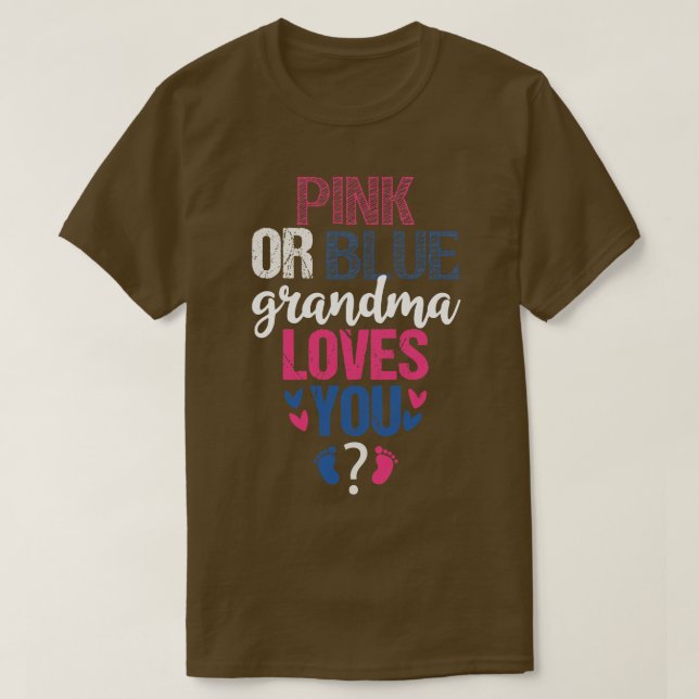 Rosa eller blå mormor kärlek du 2 t shirt (Design framsida)
