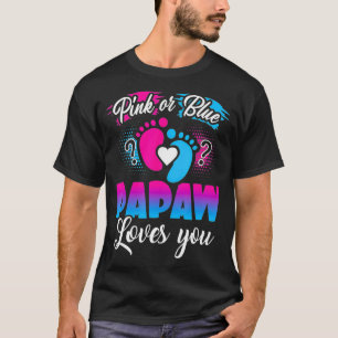 Rosa eller Blå papaw Kärlek du t Baby Gender Visa Shirt