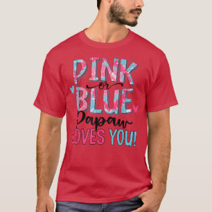 Rosa eller blå papaw Kärlek du tie Dye Baby Gender T Shirt