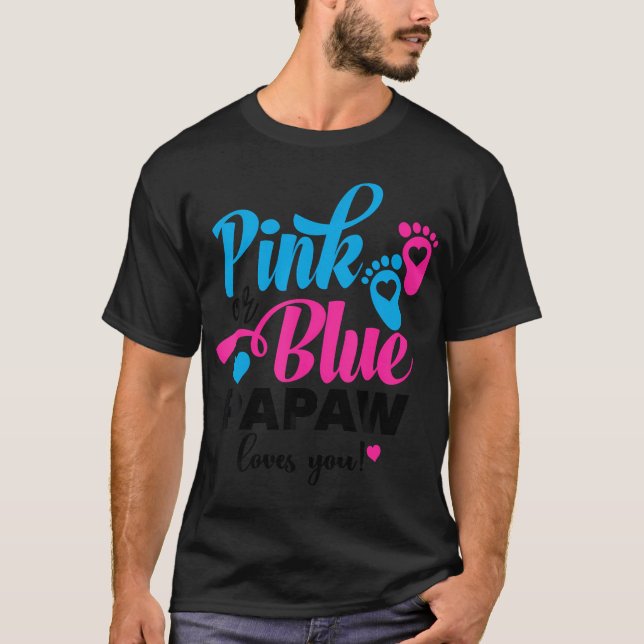 Rosa eller Blå papaw-Kärlek som du Gender visar Ba T Shirt (Framsida)