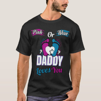rosa eller blå pappa kärlek dig. t shirt