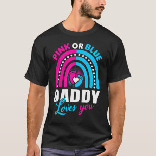 Rosa eller Blå pappa Kärlek Du Gender Visa Far' T Shirt