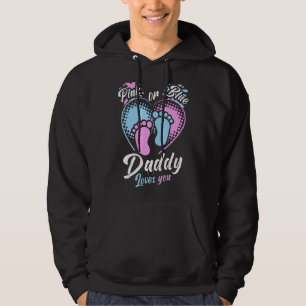 Rosa eller Blå pappa Kärlek Du Gender Visa Party D Hoodie
