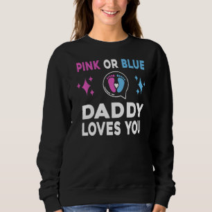 Rosa eller blå pappa Kärlek du tar Gender Baby Rev T Shirt