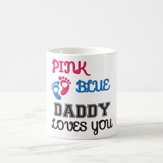 Rosa eller Blå pappa Kärlek Kaffemugg (Center)