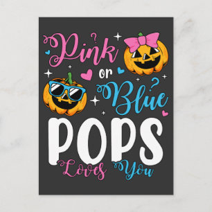 Rosa eller Blå Pops Älskar Dig Pumpa Baby Vykort
