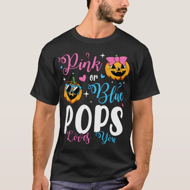 Rosa eller Blå pops Kärlek du pumpkin Baby Manar T Shirt (Framsida)