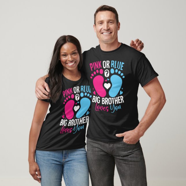 rosa eller blå store storebror älskar dig t shirt (Unisex)