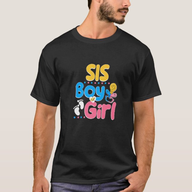Rosa eller Blå Syrran Kärlek.. Den bästa systern n T Shirt (Framsida)