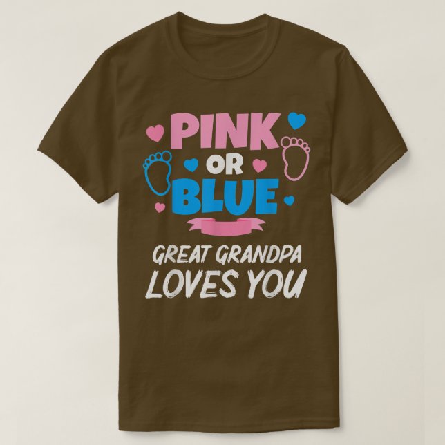 Rosa eller blå Underbar farfar Kärlek Du Baby Gend T Shirt (Design framsida)