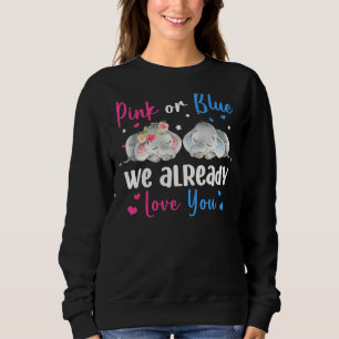 Rosa Eller Blå Vi Älskar Dig Redan Baby Elefant T- T Shirt