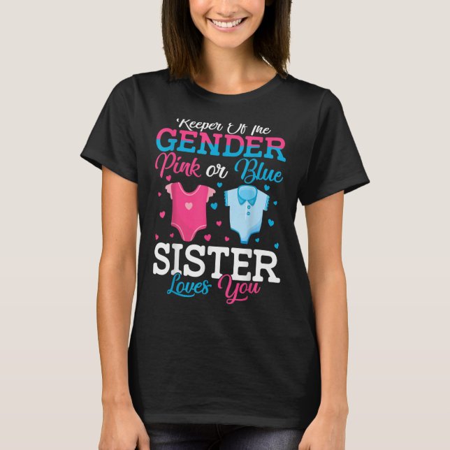 Rosa eller blåsisterinnehavare av Genderna T Shirt (Framsida)