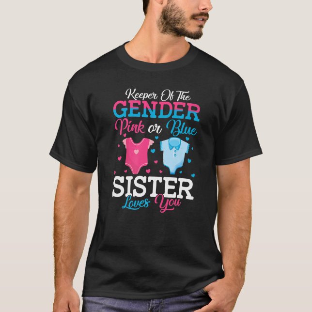 Rosa eller blåsisterinnehavare av Genderna T Shirt (Framsida)