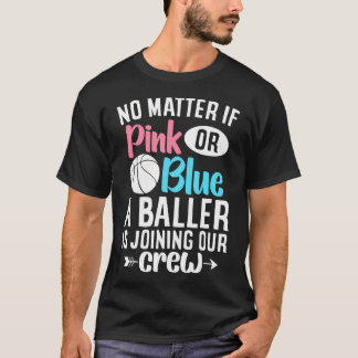 Rosa eller blått Baller Basketball Gender Reveal B T Shirt
