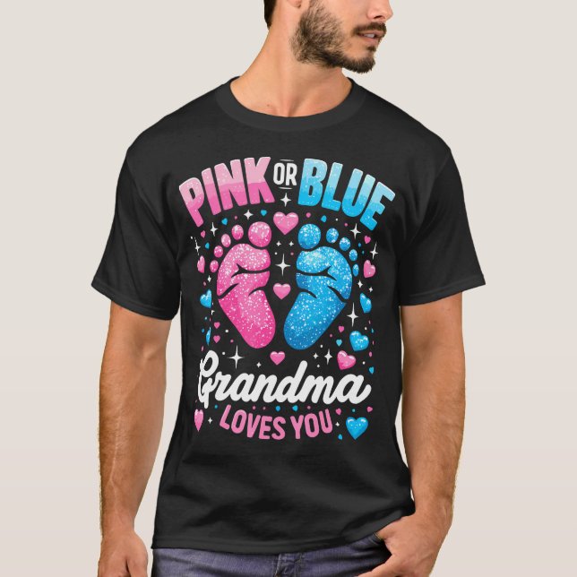 Rosa eller blått Gender, mormor T Shirt (Framsida)