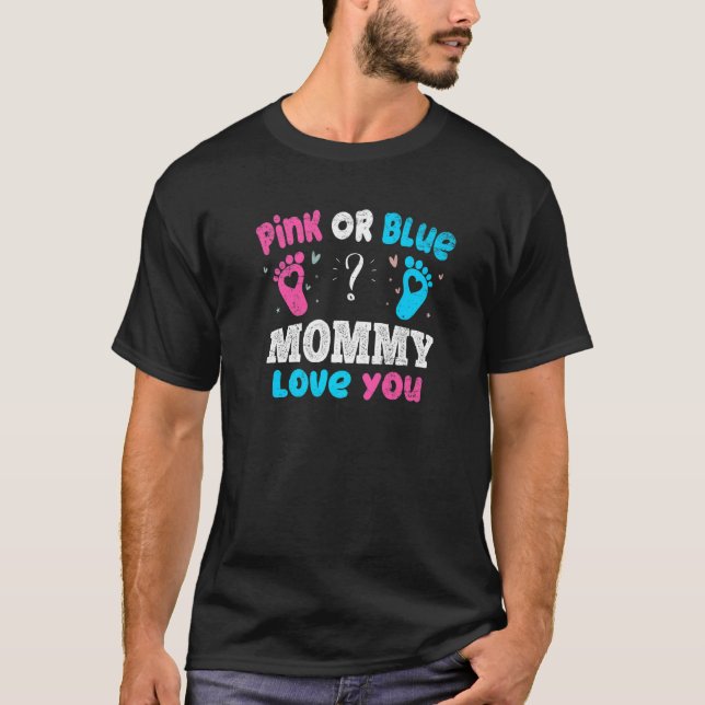 Rosa eller blått Kärlek du äger Baby Party Gen T Shirt (Framsida)