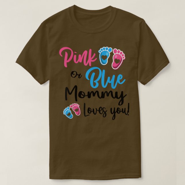 Rosa eller blått Kärlek Du Gender Visa kvinnor T Shirt (Design framsida)