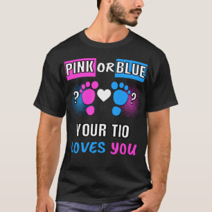 Rosa eller blått Kärleken Tio du Gender Visa Baby T Shirt